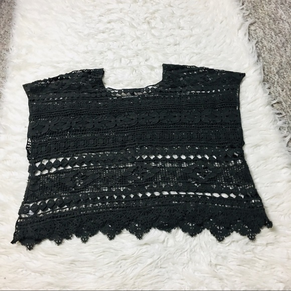 Lane Bryant Bohemian Crochet Olive Green Size 14 - Picture 6 of 13